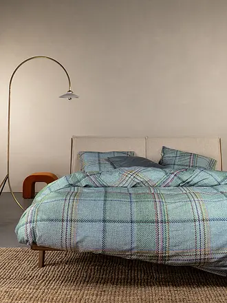 ESSENZA | Twill Bettwäsche 70x90cm / 140x220cm MEAU Global Grey | hellgrün